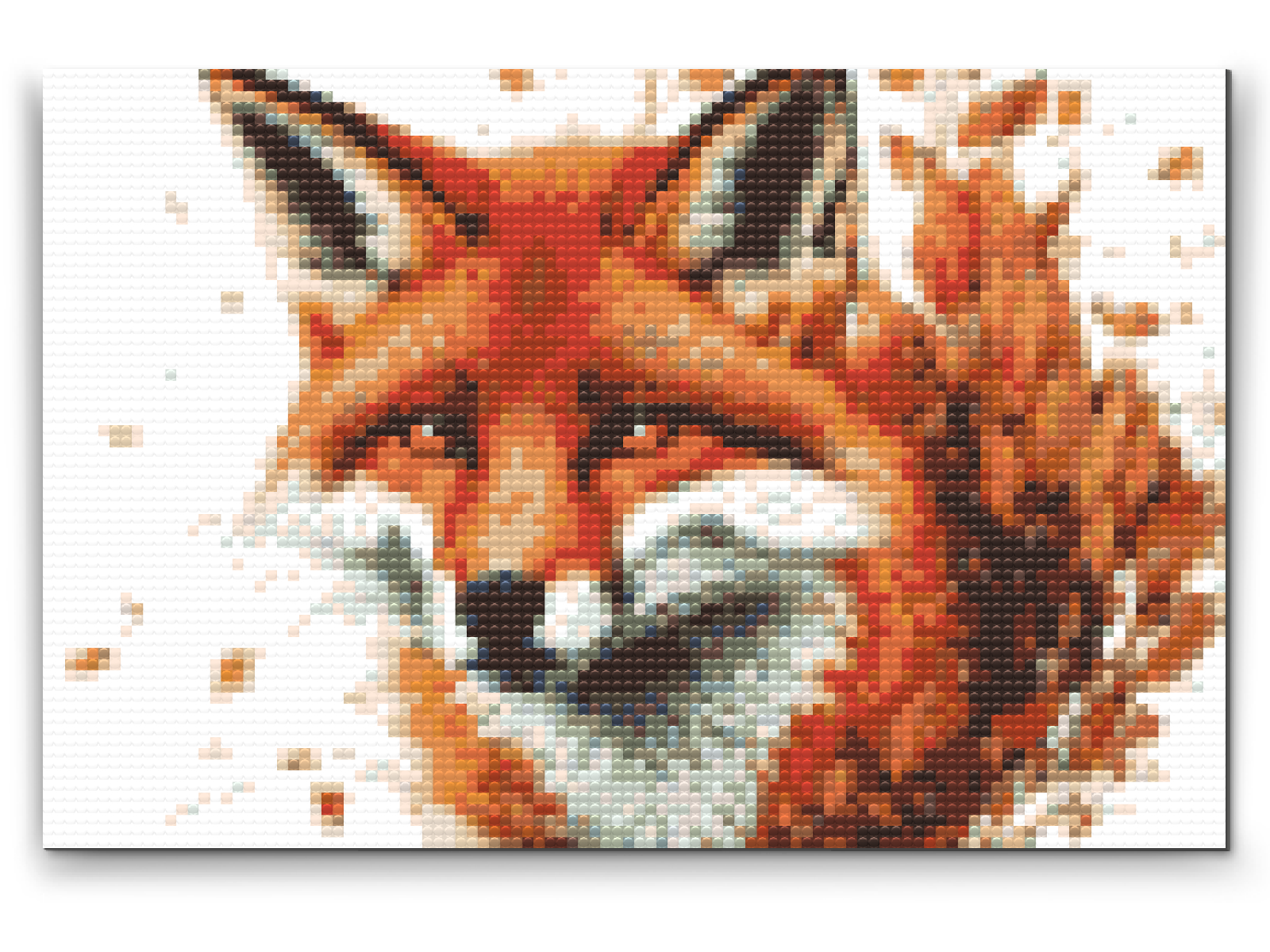 Diamantové malování - Fox in the leaves